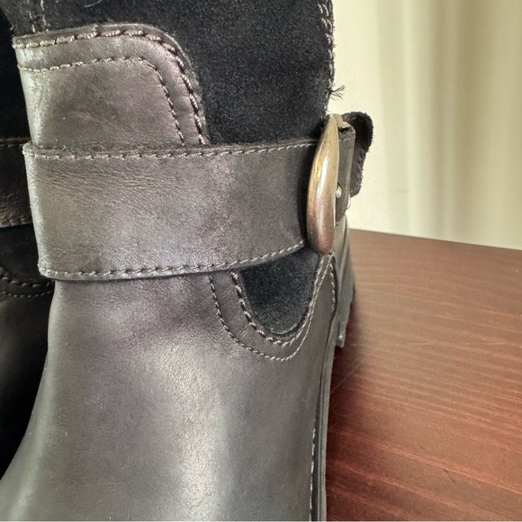 Timberland Bethel Black Leather Suede tall low heeled riding boots 7.5 - Picture 6 of 16